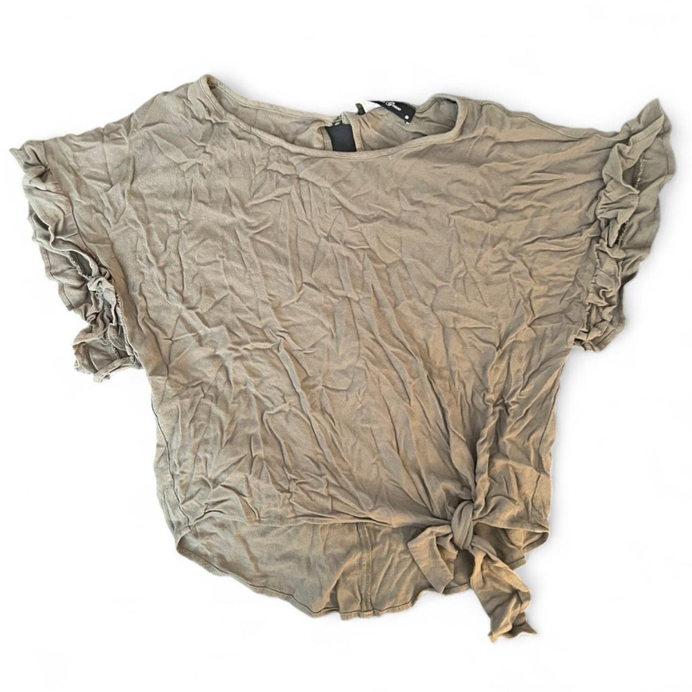 Anthropologie Anna Grace Side-tie Flutter Sleeve Women’s Top